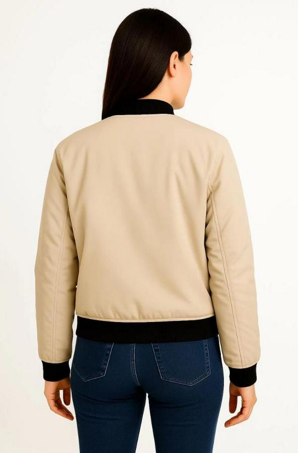 Içi Astarlı Fermuarlı Bomber Mont Ceket