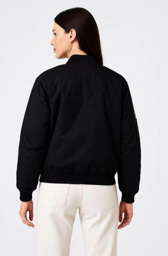 Içi Astarlı Fermuarlı Bomber Mont Ceket