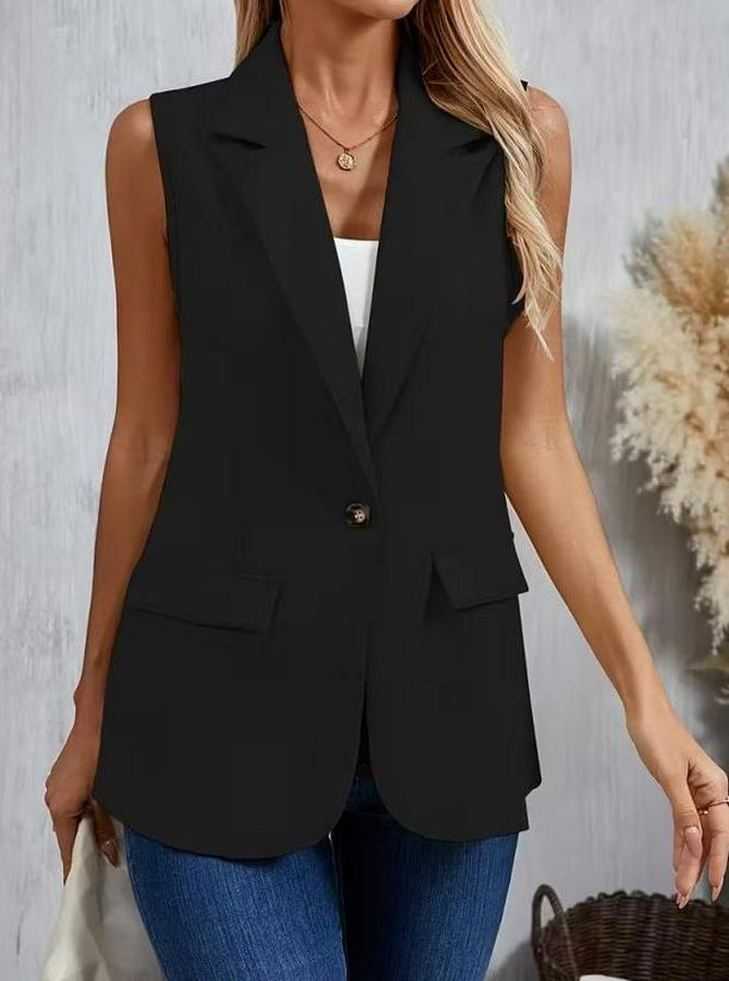 Kolsuz Yakalı Önden Tek Düğmeli Atlas Ceket