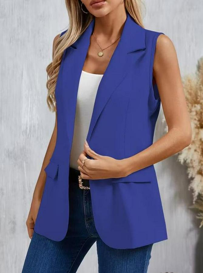 Kolsuz Yakalı Önden Tek Düğmeli Atlas Ceket