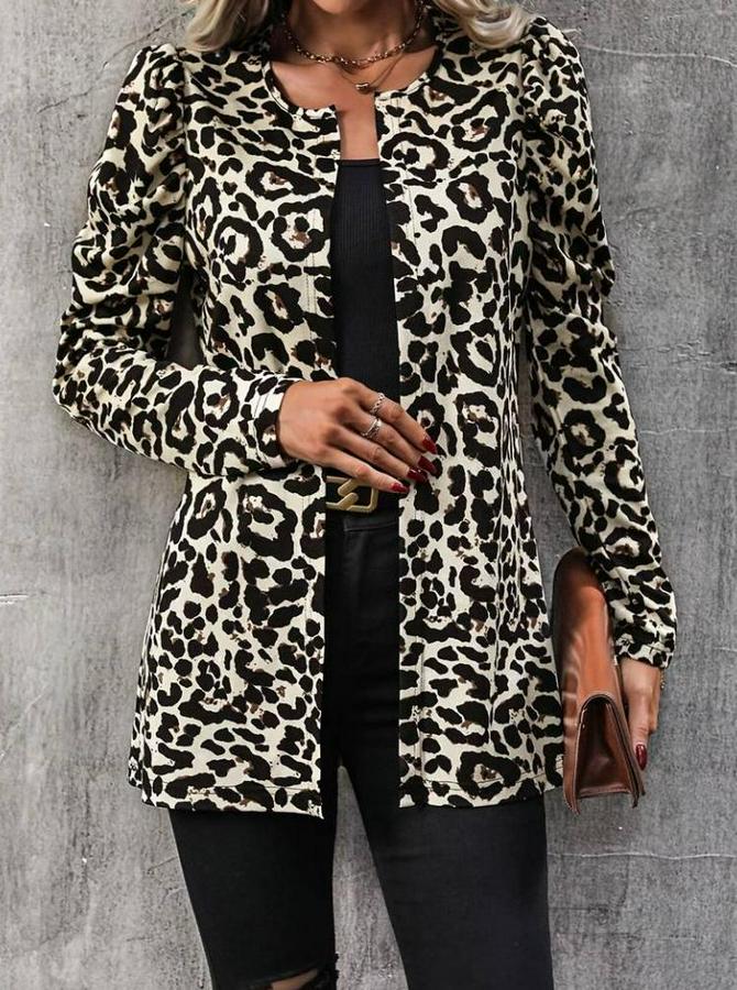 Uzun Kollu Alın Omuz Önü Açık Şardonlu Dalgıç Ceket