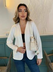 Uzun Kollu Önü Açık Blazer Ceket