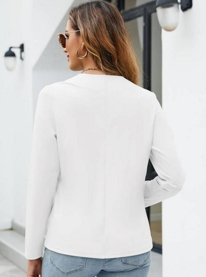 Uzun Kollu Önü Açık Blazer Ceket