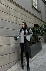 Kaşe Gömlek Ceket Yandan Cep Detayli