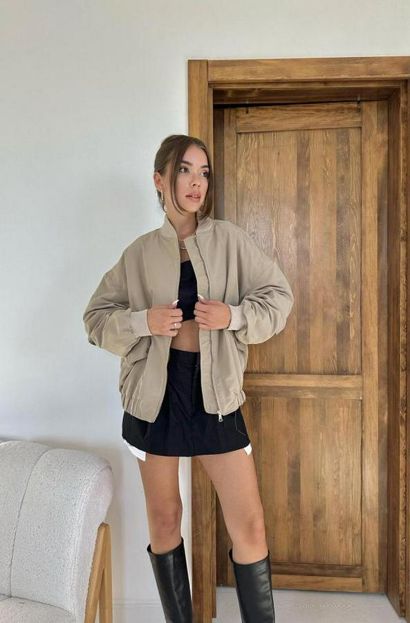 Kemik Parçalı Bomber Ceket