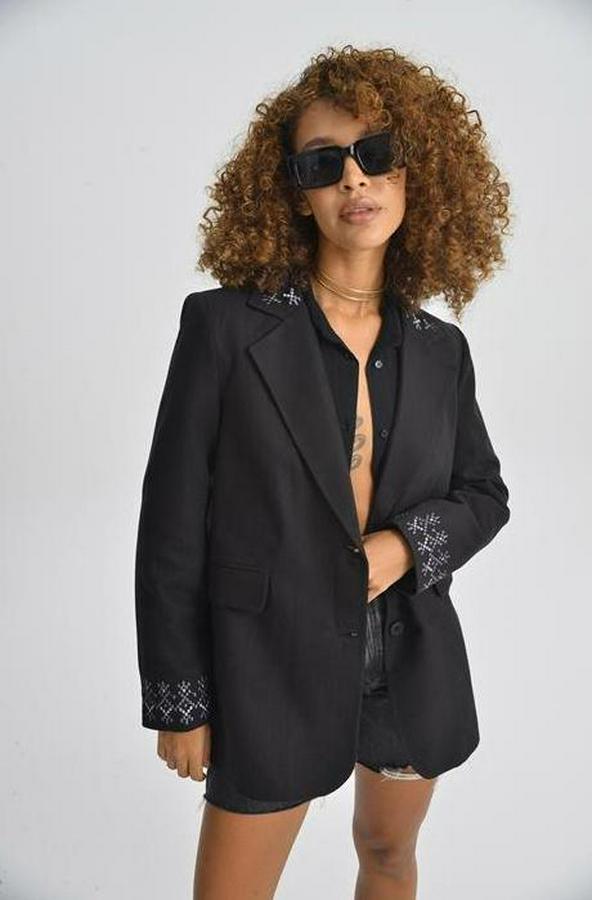 Leomie Nakışlı Blazer Ceket 6106