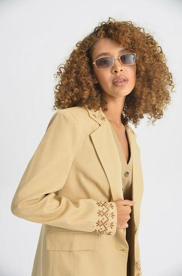 Leomie Nakışlı Blazer Ceket 6106