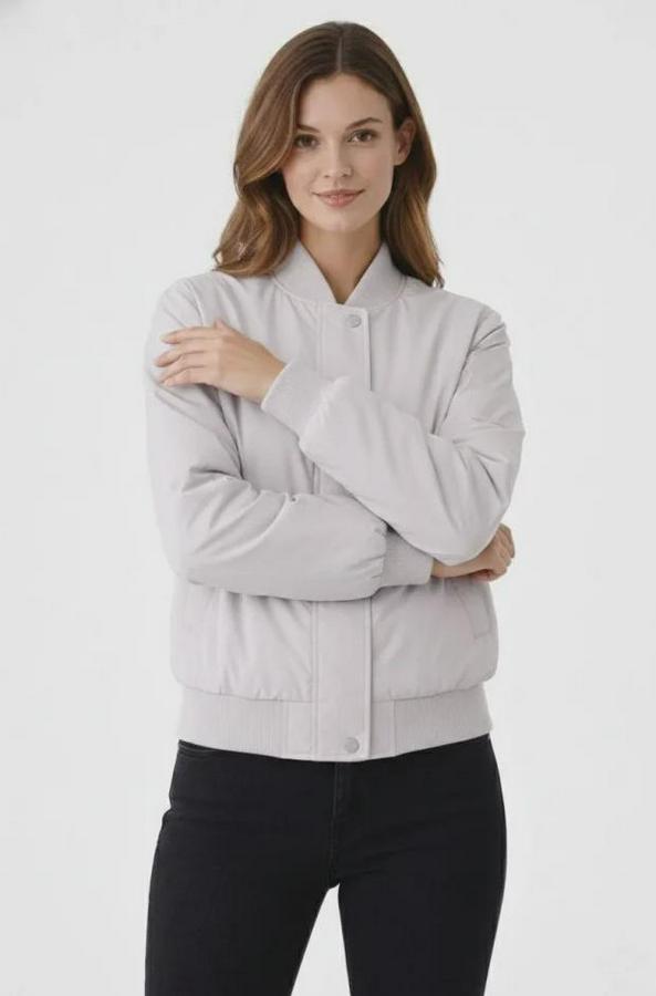 Premium Bomber Ceket Çıtçıt Kapamalı, Ribana Manşetli, Astarlı, Regular Fit Mont