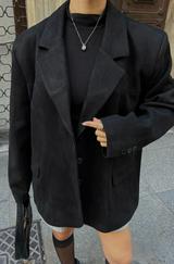 Süet Blazer Ceket 3 Düğme