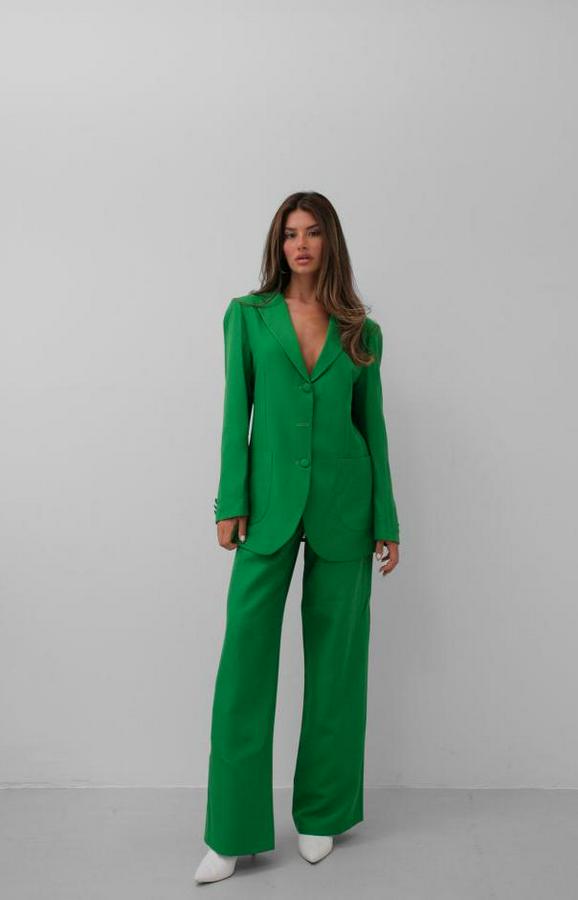 Bel Katlamalı Pantolon Blazer Ceket Takım