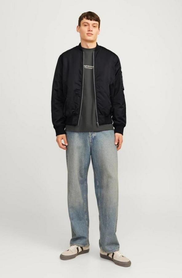 Unisex Içi Astarlı Düz Bomber Ceket