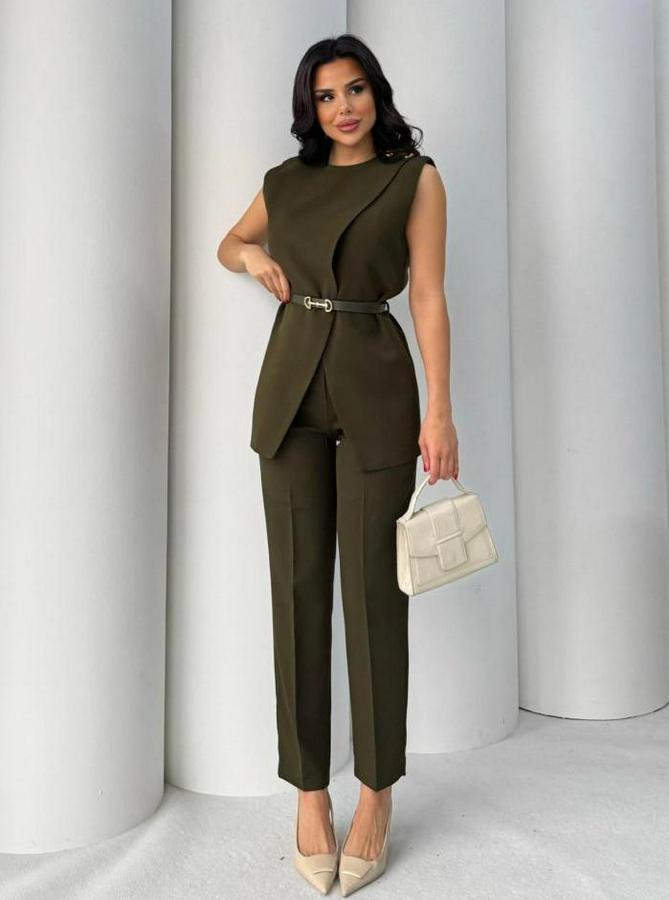Vatkalı Ceket Pantolon Ikili Takım