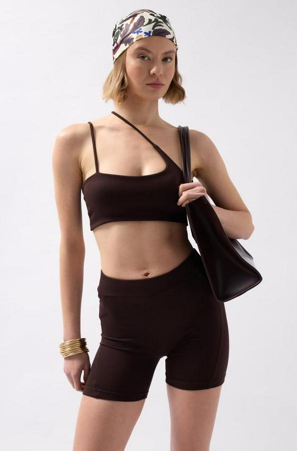 Cep Detay Biker Şort