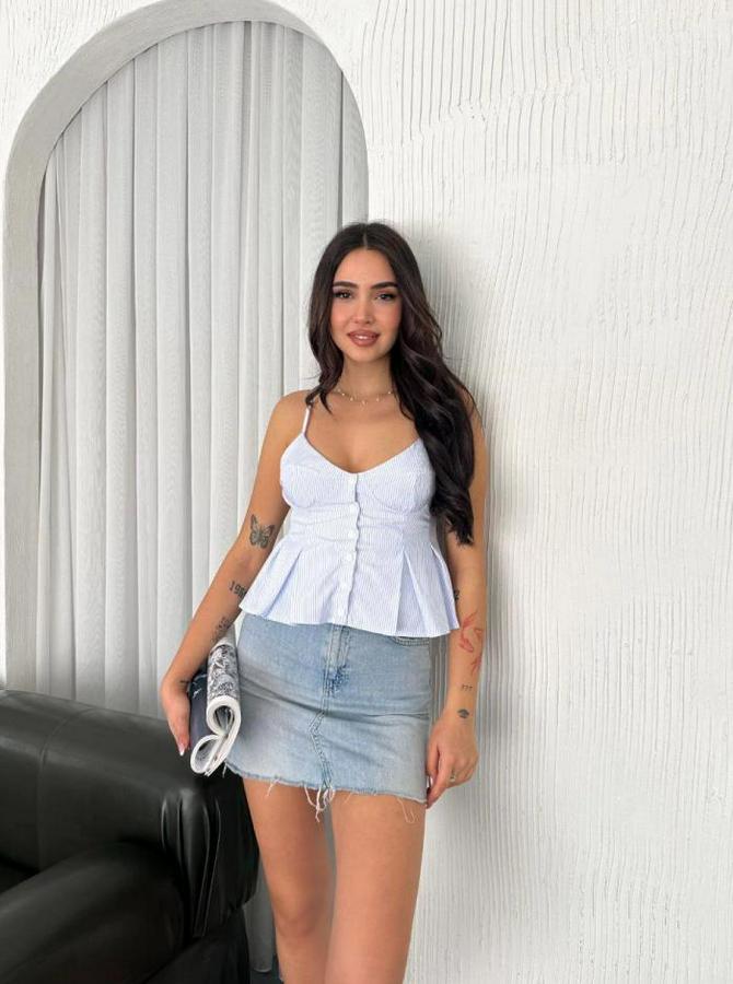 Askılı Dekolte Deraylı Crop