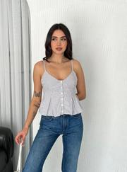 Askılı Dekolte Deraylı Crop