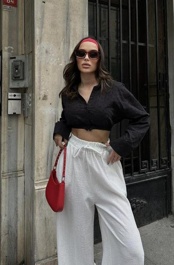Coline Fistolu Crop Gömlek 3254-08