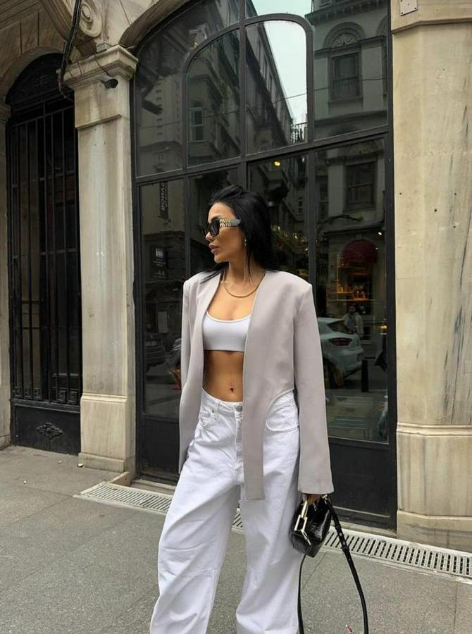 Crop Ceket Bağlama Kuyruklu