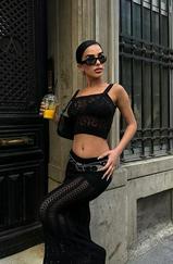 Kayla Dantel Desenli Crop Takım 9840