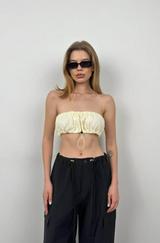 Lastik Detay Straplez Crop