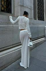 Macey Kroşe Crop Takım 9882