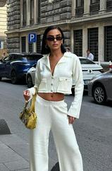 Nancy Kruveze Yaka Crop Takım 9954