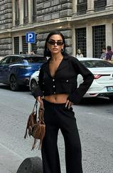 Nancy Kruveze Yaka Crop Takım 9954