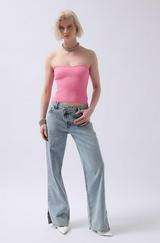 Straplez Dokulu Crop