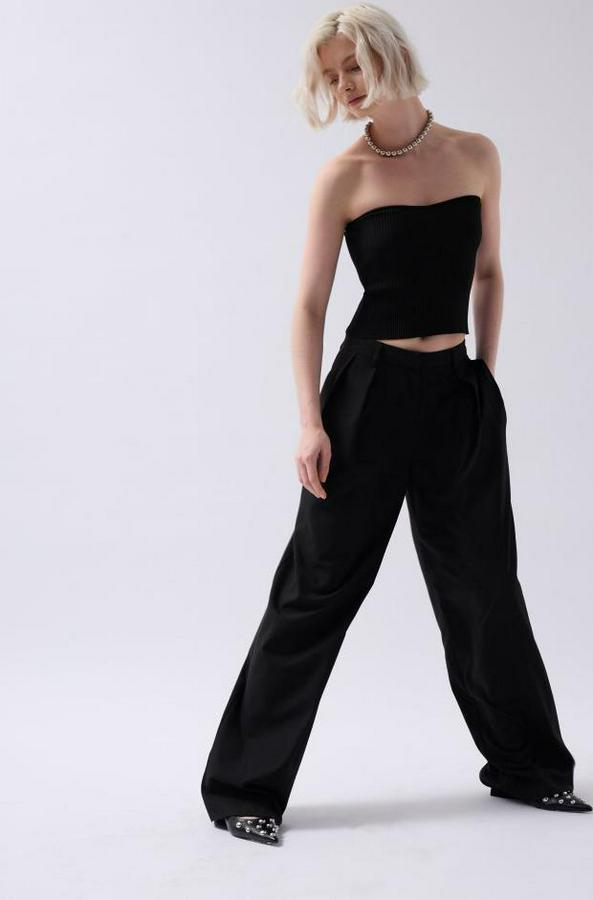 Straplez Dokulu Crop