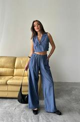 Tencel Crop Kolsuz Gömlek