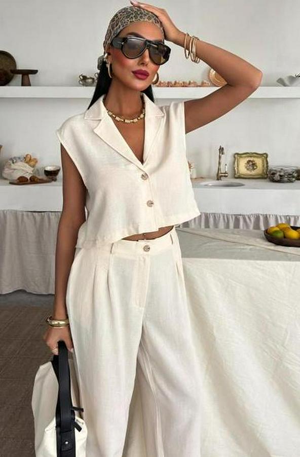 Zoe Crop Yelek Takım 9744-08