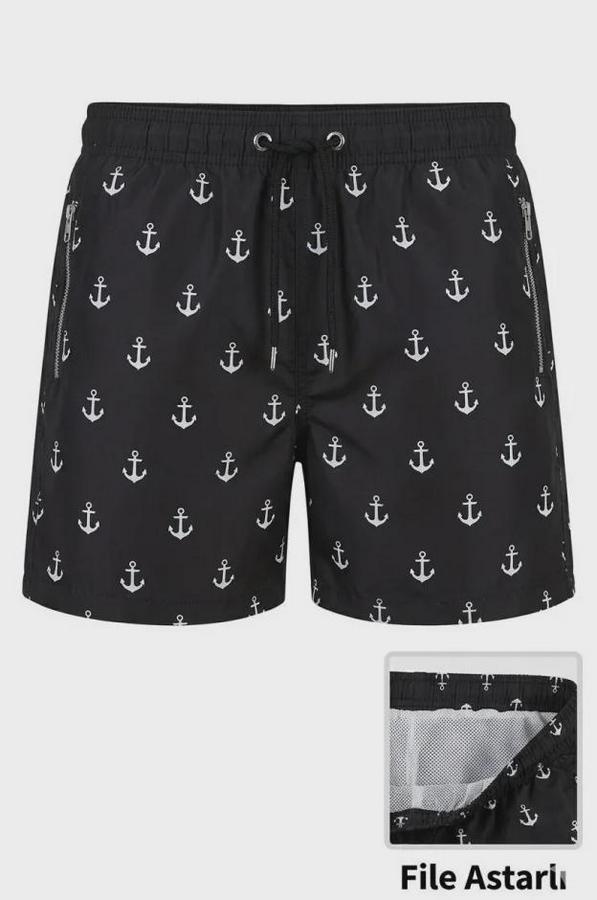 Deniz Şortu Fermuarlı Cepli File Astarlı Hızlı Kuruyan Premium