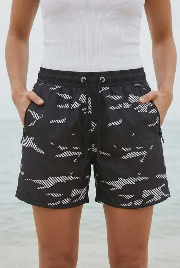 Deniz Şortu Fermuarlı Cepli File Astarlı Hızlı Kuruyan Premium