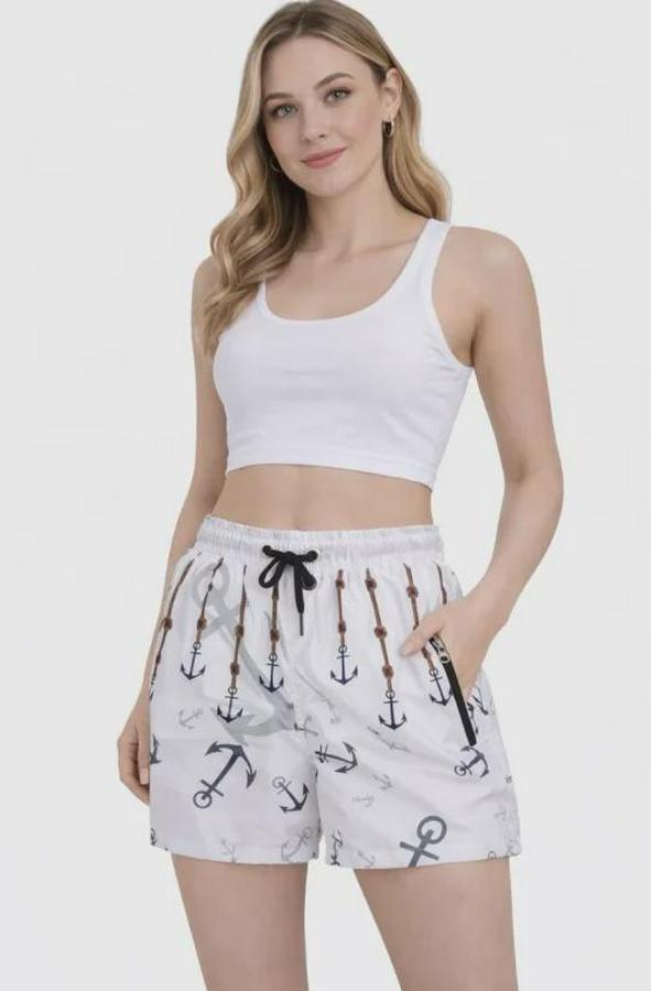 Deniz Şortu Fermuarlı Cepli File Astarlı Hızlı Kuruyan Premium