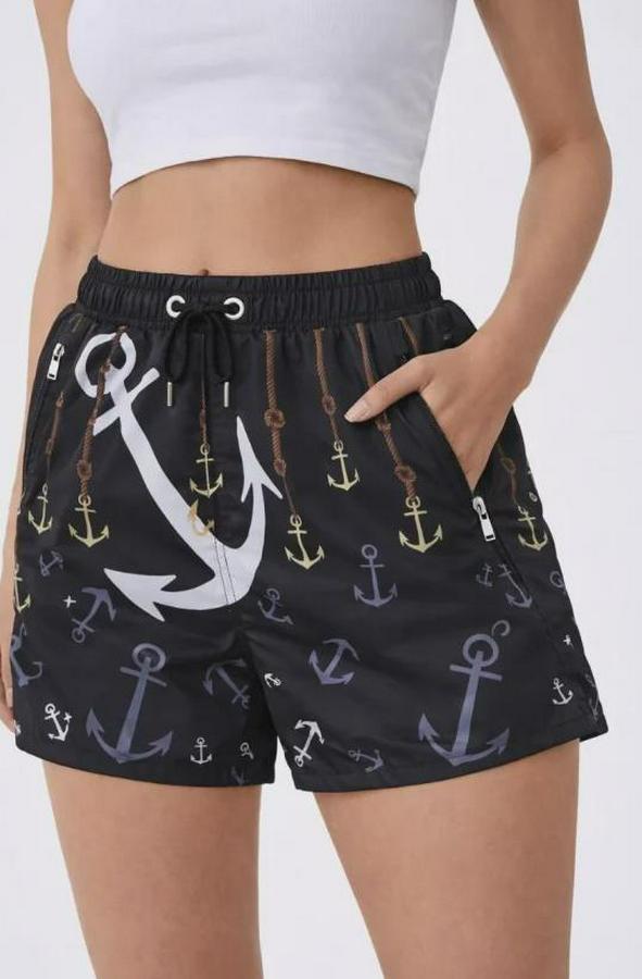 Deniz Şortu Fermuarlı Cepli File Astarlı Hızlı Kuruyan Premium