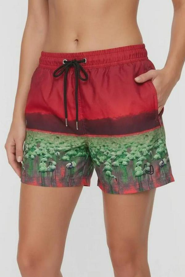 Deniz Şortu Fermuarlı Cepli File Astarlı Hızlı Kuruyan Premium