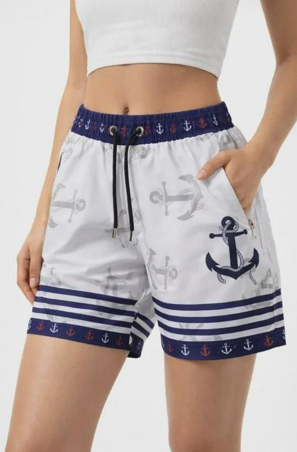 Deniz Şortu Fermuarlı Cepli File Astarlı Hızlı Kuruyan Premium