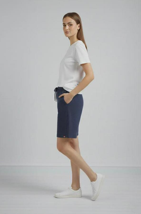 Dokuma Otoban Şort Beli Lastikli Bağcıklı, Cepli, Rahat Kesim Günlük Yazlık Şort