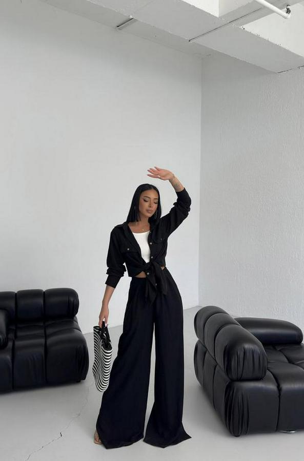 Düğmeli̇ Cepli̇ Keten İki̇li̇ Takim