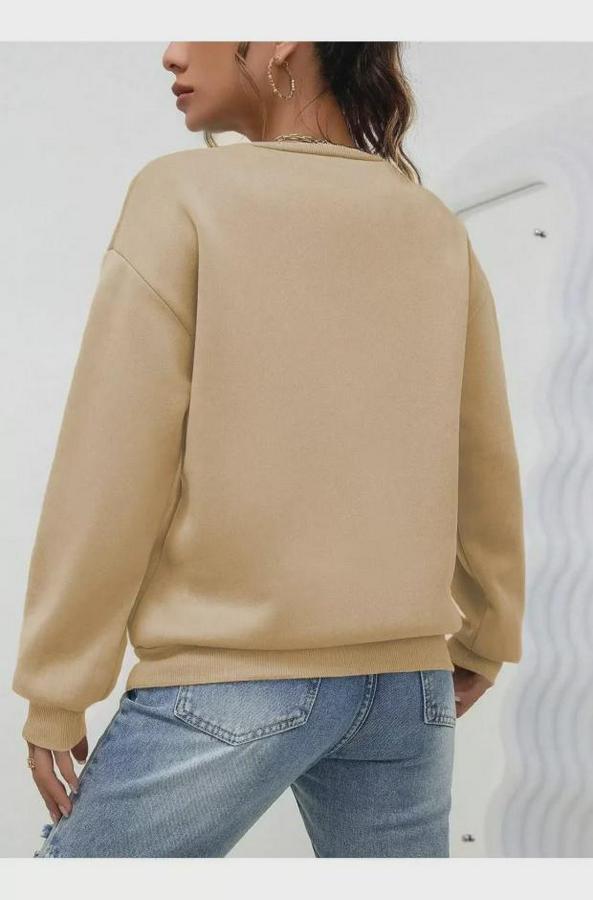 Düz Bisiklet Yaka Sweat