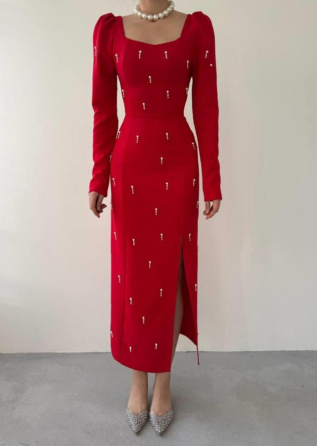 Akit Inci Detaylı Elbise