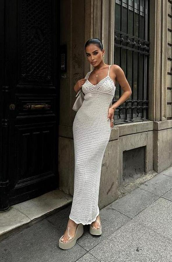 Artesmis Askılı Ajurlu Elbise 2773