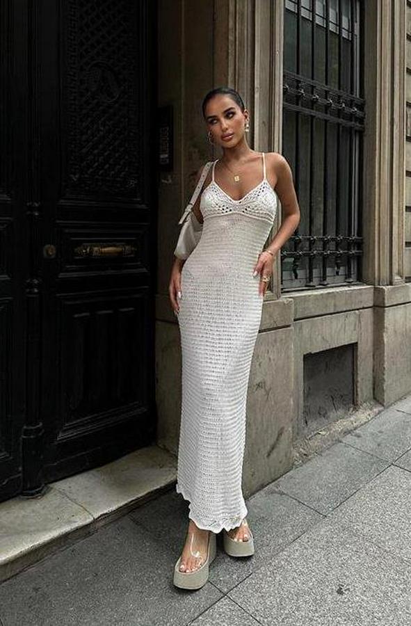 Artesmis Askılı Ajurlu Elbise 2773