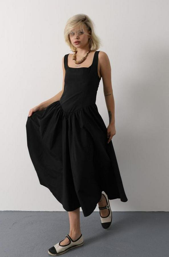 Askılı Uzun Elbise