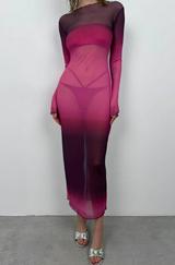 Baskılı Maxi Boy Elbise