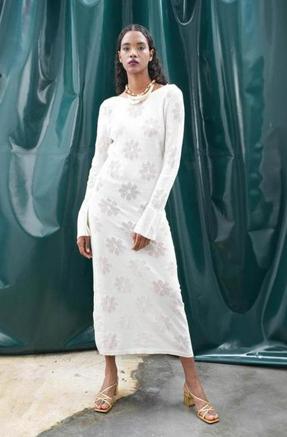 Belen Çiçek Desenli Maxi Boy Elbise 2793
