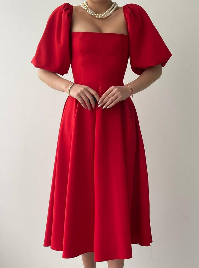 Benjamin Çan Etekli Midi Boy Elbise