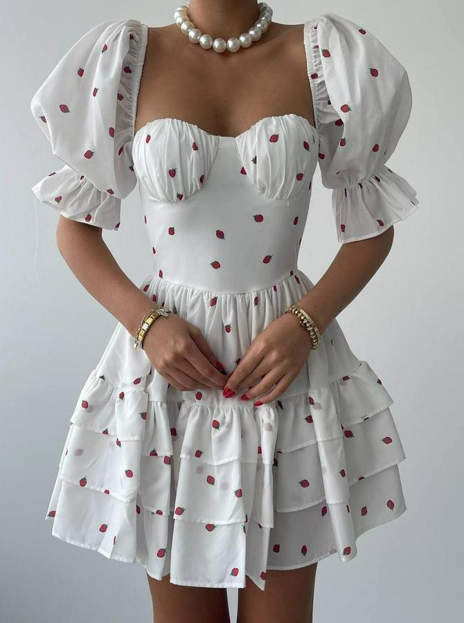 Beyaz Mini Elbise