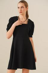 Bigdart 2339 Kare Yaka Örme Elbise