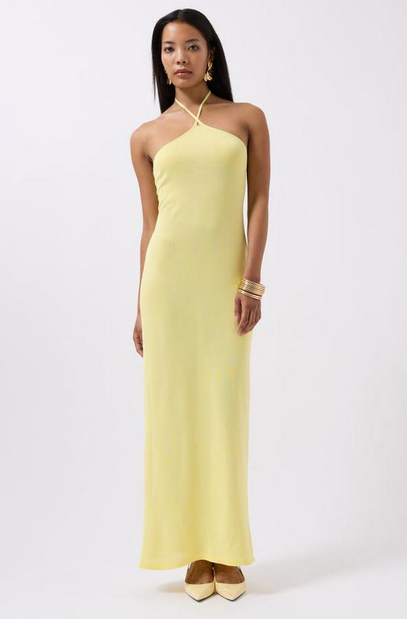 Çapraz Askılı Maxi Elbise