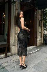 Cindy Transparan Tül Elbise 2683-8